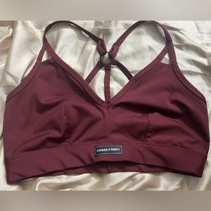 Savage X Fenty Spotlight Low Impact Sports Bra, Size 1X, Color Red Cocoa
